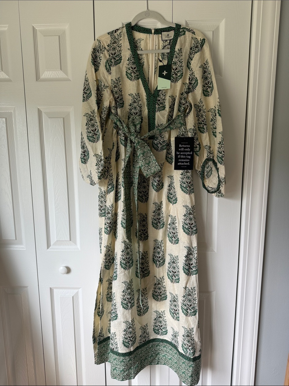 Tuckernuck Jade Terrace Cotton Linen Rollins Maxi Dress